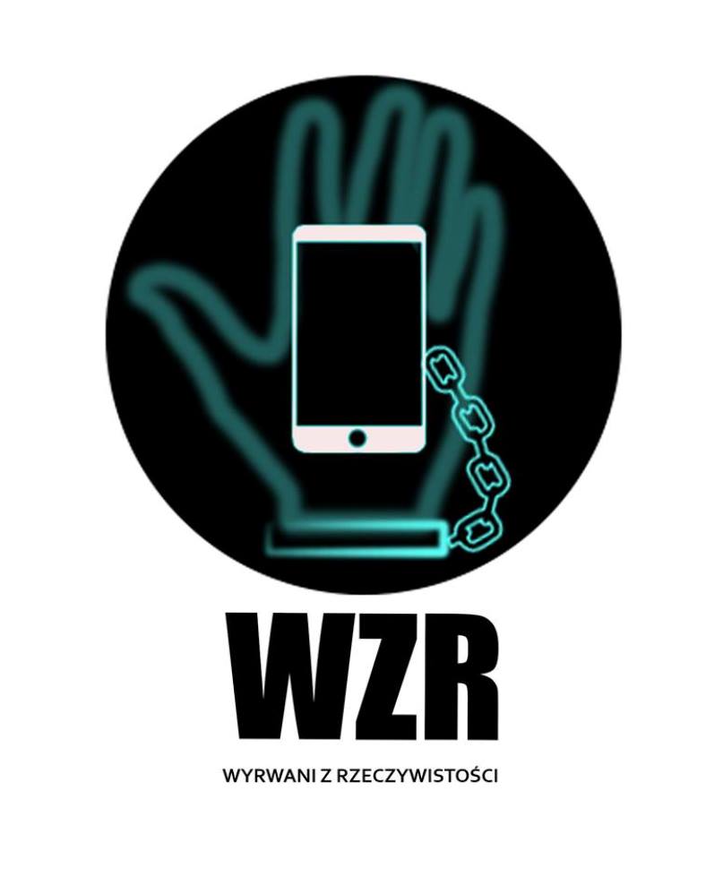 Smartfon przykuty do ręki - logo WZR