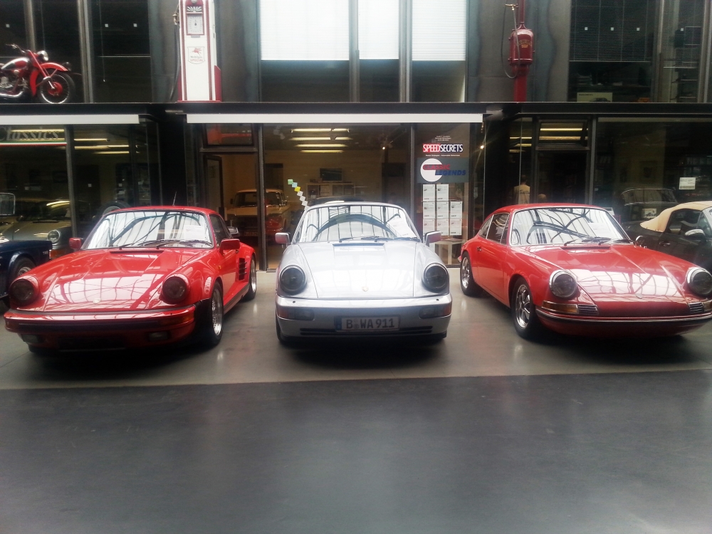 Trzy klasyczne Porsche obok siebie. Fot. Maciej Goniszewski