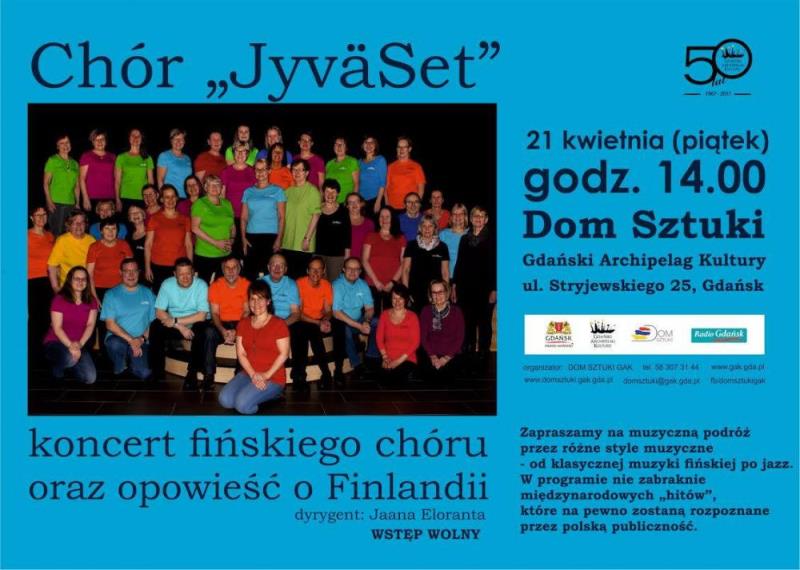 Informacja o koncercie chóru JyvaSet