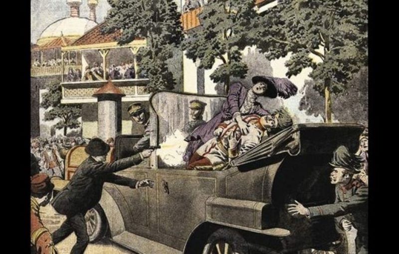Obraz przedstawiający zamach sarajewski