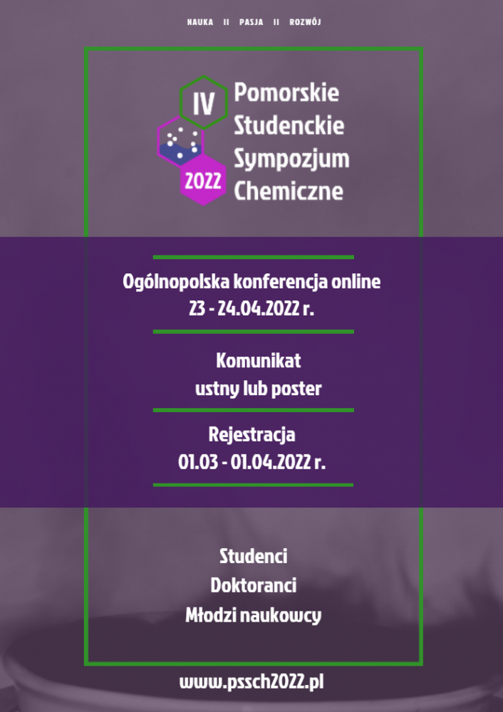 IV Pomorskie Studenckie Sympozjum Chemiczne plakat