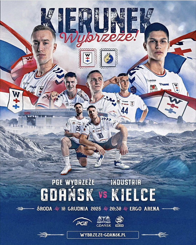 PGE Wybrzeże Gdańsk - Industria Kielce baner