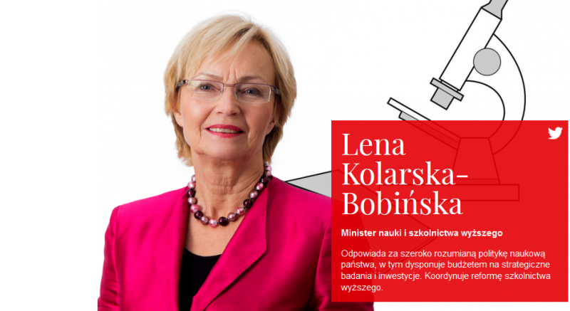 Lena Kolarska-Bobińska Minister nauki i szkolnictwa wyższego