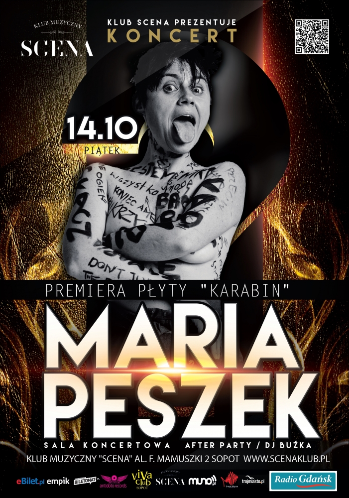 Plakat koncertu Marii Peszek