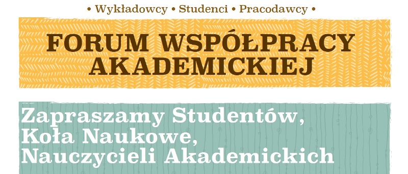 Fragment plakatu Forum Współpracy Akademickiej