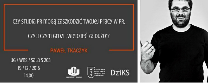 Baner spotkania z Pawłem Tkaczykiem