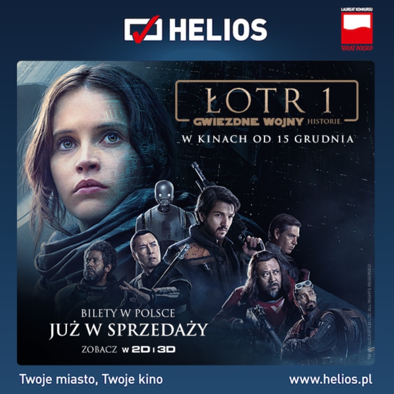 Baner filmu Łotr 1 w kinach Helios