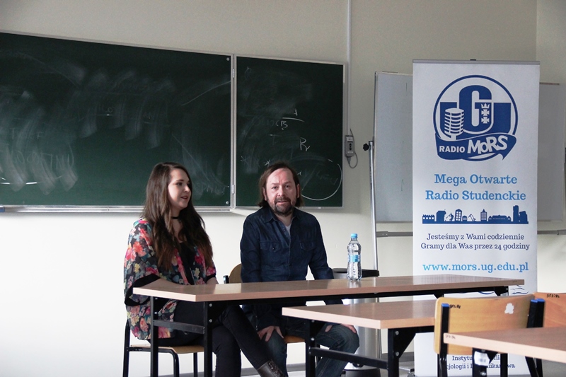 Kasia Zamojska i Paweł Luciński podczas spotkania Zawód Dziennikarz