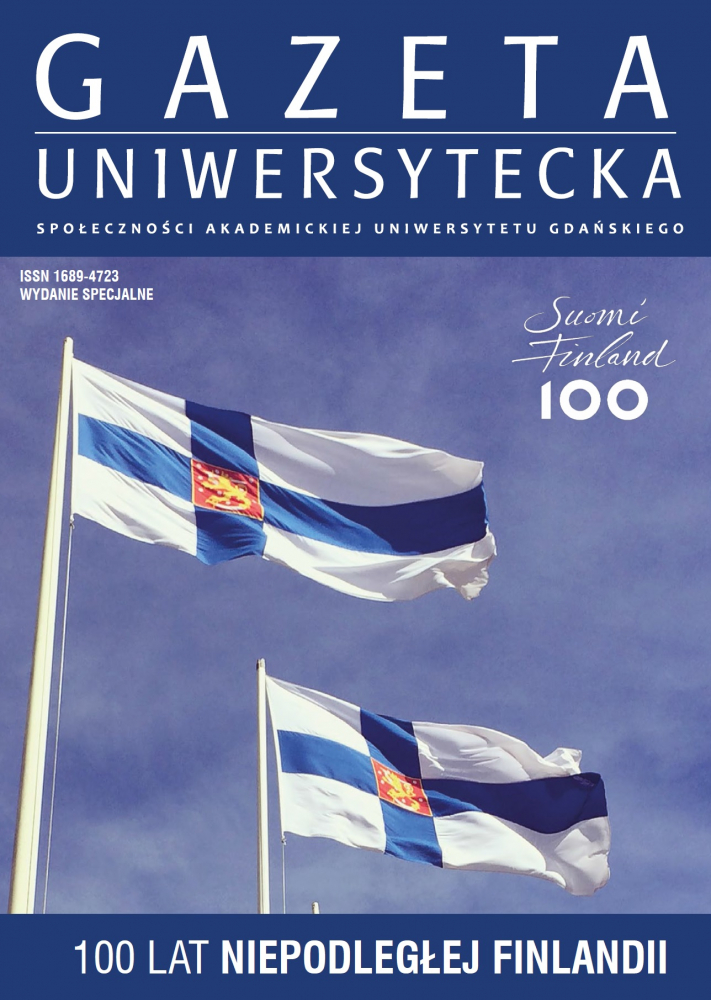 Okładka fińskiego numeru Gazety Uniwersyteckiej
