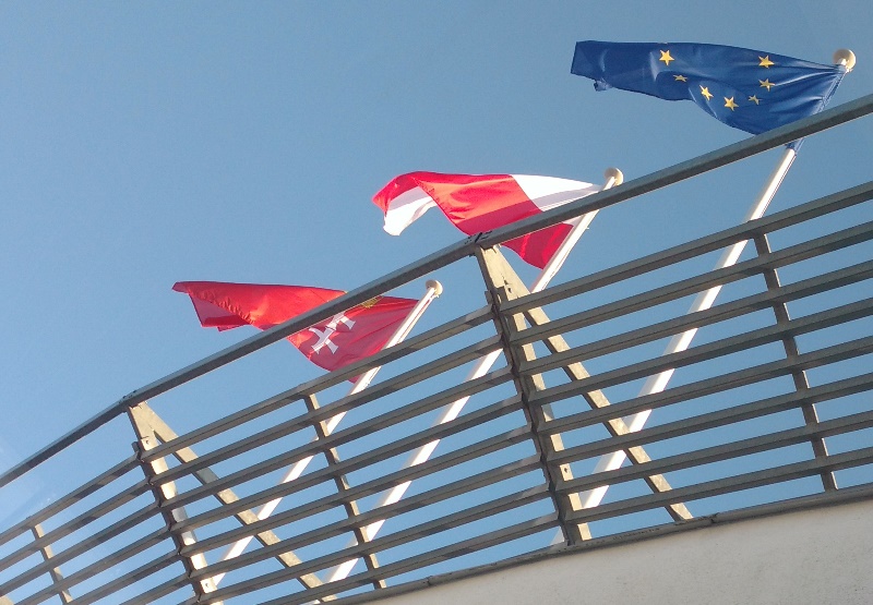 Flagi Gdańska, Polski i UE