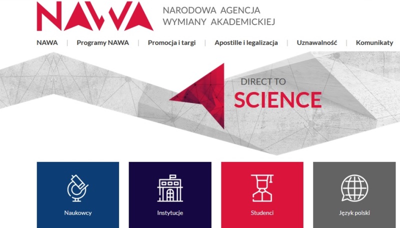 Fragment strony Internetowej NAWA
