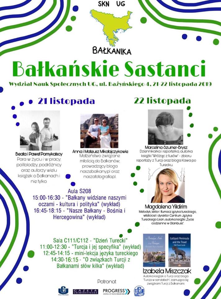 Plakat spotkania poświęconego Bałkanom