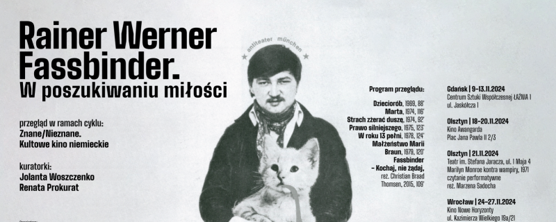 "Rainer Werner Fassbinder. W poszukiwaniu miłości" w CSW Łaźnia