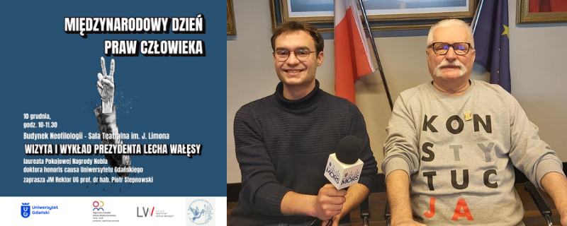 Wykład Prezydenta Lecha Wałęsy w Międzynarodowy Dzień Praw Człowieka