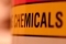 Słowo chemicals na pojemniku Fot. Freeimages