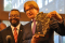 Poseł John Abraham Godson i Romuald Kinda z nagrodą Przyjaciel Afryki za rok 2014 podczas Dnia Polsko-Afrykańskiego w Sejmie RP.
