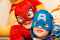 Dzieci przebrane za Spidermana i Kapitana Amerykę Fot. Photo by Steven Libralon on Unsplash