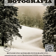Plakat konkursu Zimowa Botografia