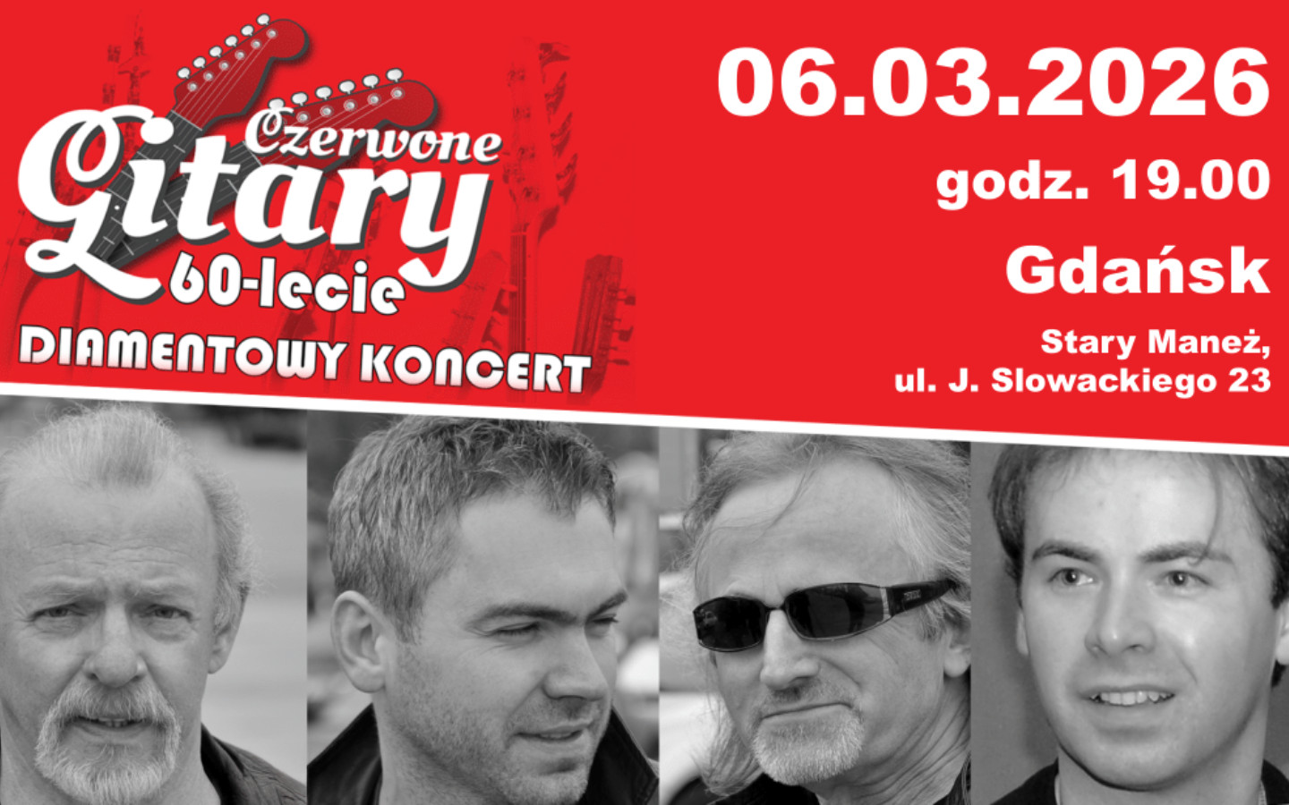 Czerwone Gitary koncert Gdańsk baner