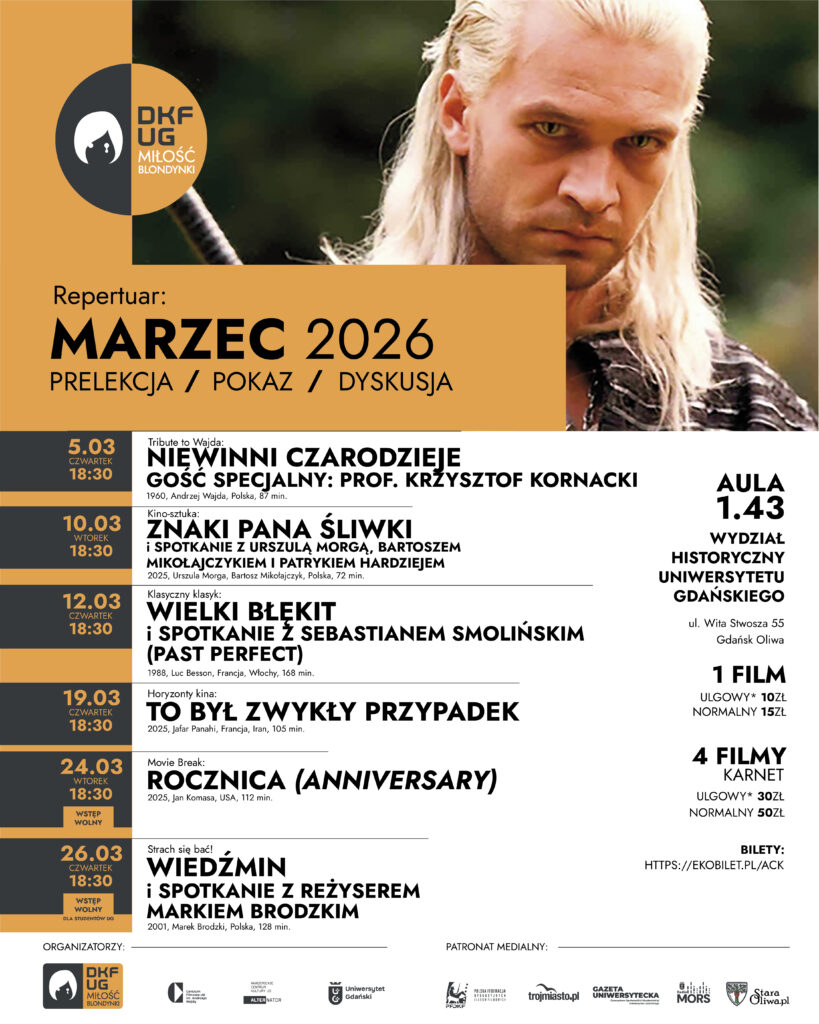 Plakat reklamowy DKF marzec 2026