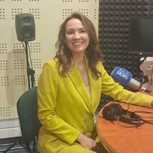 Dominika Ziółkowska w studiu Radia MORS