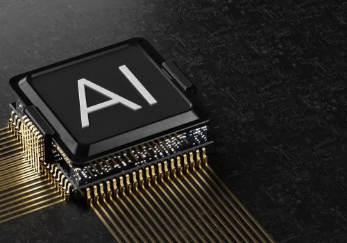 A computer chip with the letter ia printed on it
